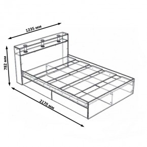 Камелия Кровать 1200, цвет дуб сонома, ШхГхВ 123,5х217х78,2 см., сп.м. 1200х2000 мм., без матраса, основание есть в Уфе - ufa.mebel24.online | фото 5