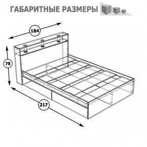 Камелия Кровать 1800, цвет венге/дуб лоредо, ШхГхВ 183,5х217х78,2 см., сп.м. 1800х2000 мм., без матраса, основание есть в Уфе - ufa.mebel24.online | фото 4