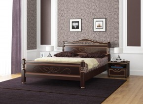 КАРИНА-5 Кровать из массива 1600 (Темный орех) в Уфе - ufa.mebel24.online | фото