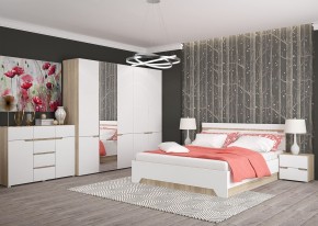 Комод 1200 АНТАЛИЯ (Сонома/Белый софт) в Уфе - ufa.mebel24.online | фото 3
