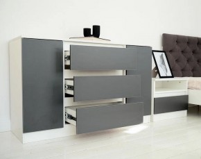 Комод 1200 Парус (Белый/Графит) в Уфе - ufa.mebel24.online | фото 4