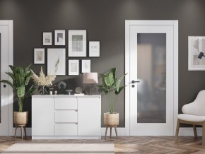 Комод 2-ств. с 3 ящиками "Бьянко" (Белый лофт) в Уфе - ufa.mebel24.online | фото 2