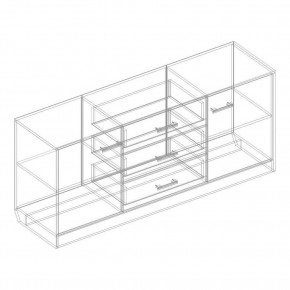 Комод 2 ств. с 3 ящиками "Милана" в Уфе - ufa.mebel24.online | фото 2