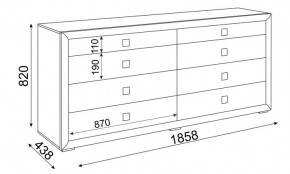 Комод большой Глэдис М27 (Дуб Золотой/Цемент светлый) в Уфе - ufa.mebel24.online | фото 2