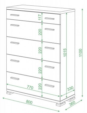 Комод Домино Лайт КМ-2 в Уфе - ufa.mebel24.online | фото 2