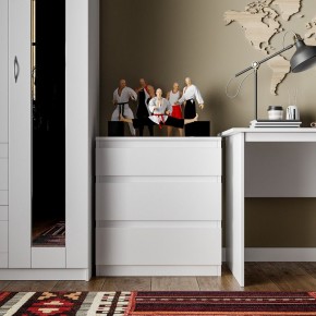Комод КАСТОР с тремя ящиками, цвет белый в Уфе - ufa.mebel24.online | фото 3