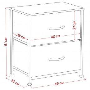 Комод Leset Линкс 2 ящ. (к/з), Каркас Белый, ящики Белые в Уфе - ufa.mebel24.online | фото 8
