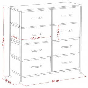 Комод Leset Линкс 8 ящ. (к/з), Каркас Белый, ящики Белые в Уфе - ufa.mebel24.online | фото 8