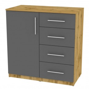 Комод "Калисто (K17)" ручка рейлинг (ДВ-Графит) в Уфе - ufa.mebel24.online | фото