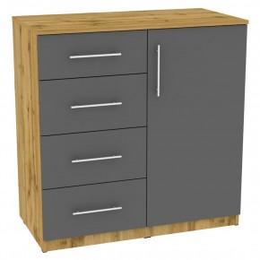 Комод "Калисто (K18)" ручка рейлинг (ДВ-Графит) в Уфе - ufa.mebel24.online | фото