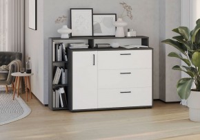 Комод с дверкой и тремя ящиками (графит/белый) в Уфе - ufa.mebel24.online | фото 3