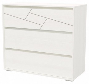 АДЕЛИНА Комод с тремя ящиками (белый рамух) в Уфе - ufa.mebel24.online | фото