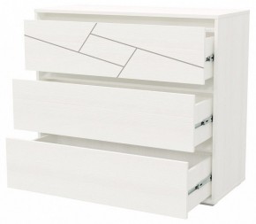 АДЕЛИНА Комод с тремя ящиками (белый рамух) в Уфе - ufa.mebel24.online | фото 2