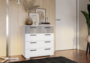 Комод Стандарт-5 NEW (белый/цемент светлый) в Уфе - ufa.mebel24.online | фото 3