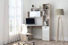 Компьютерный стол №11 (Дуб Сонома/Белый глянец) в Уфе - ufa.mebel24.online | фото 4