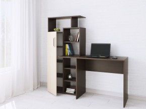 Компьютерный Стол Квартет-7 Дуб молочный/Венге в Уфе - ufa.mebel24.online | фото