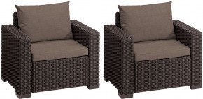 Комплект кресел Калифорния (California chair) коричневые в Уфе - ufa.mebel24.online | фото 2