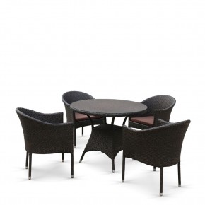 Комплект мебели из иск. ротанга T197ANS/Y350A-W53 Brown (4+1) в Уфе - ufa.mebel24.online | фото