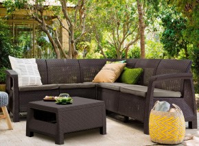 Комплект мебели угловой Корфу Релакс Сет (CORFU II RELAX SET) коричневый в Уфе - ufa.mebel24.online | фото 1