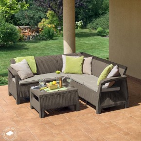 Комплект мебели угловой Корфу Релакс Сет (CORFU II RELAX SET) коричневый в Уфе - ufa.mebel24.online | фото 4