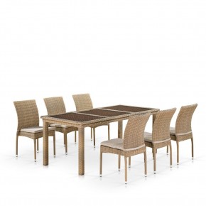 Комплект плетеной мебели T365/Y380B-W65 Light Brown (6+1) в Уфе - ufa.mebel24.online | фото 1