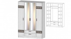 КОСТА-РИКА Шкаф 4-х створчатый (анкор светлый) в Уфе - ufa.mebel24.online | фото