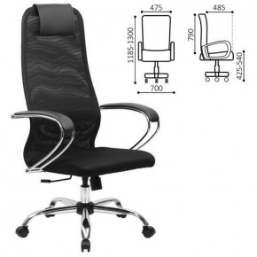 Кресло BRABIX PREMIUM "Ultimate EX-800" хром, плотная двойная сетка Х2, черное, 532911 в Уфе - ufa.mebel24.online | фото