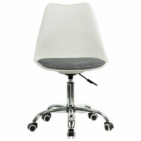 Кресло стул BRABIX "Eames MG-310 CH", хром, пластик белый, ткань серая, 532924 в Уфе - ufa.mebel24.online | фото 1