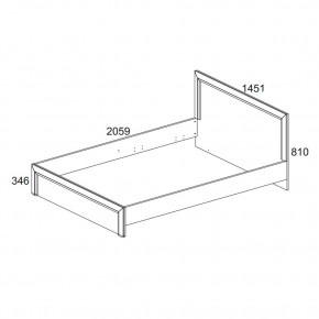 Кровать 140 с подъемником, OLIVIA, цвет вудлайн крем/дуб анкона в Уфе - ufa.mebel24.online | фото 4