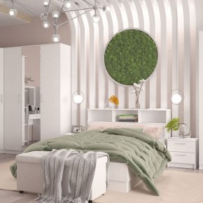Кровать 1400 Париж с настилом (Белый тиснение) в Уфе - ufa.mebel24.online | фото 3