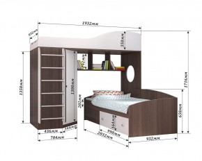 Кровать-чердак Кадет 2 с металлической лестницей в Уфе - ufa.mebel24.online | фото 2