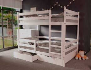 Кровать двухъярусная без крыши 80*160 Белый в Уфе - ufa.mebel24.online | фото