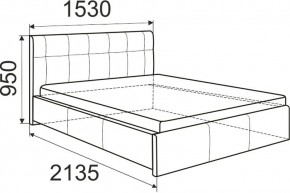 Кровать Изабелла с латами Newtone cacao 1400x2000 в Уфе - ufa.mebel24.online | фото 5