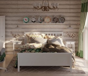 Кровать Кантри двухспальная 180х200, массив сосны, цвет белый в Уфе - ufa.mebel24.online | фото 4