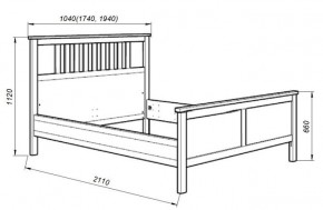 Кровать Кантри односпальная 90х200, массив сосны, цвет белый в Уфе - ufa.mebel24.online | фото 2