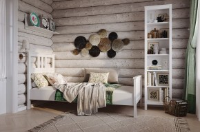 Кровать Кантри односпальная 90х200, массив сосны, цвет белый в Уфе - ufa.mebel24.online | фото 4