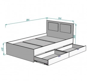 Кровать Ольга L45 (1200) 2 ящика в Уфе - ufa.mebel24.online | фото 2
