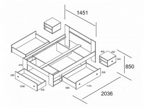 Кровать полутораспальная Стелла 140 СТЛ.132.07М в Уфе - ufa.mebel24.online | фото 2