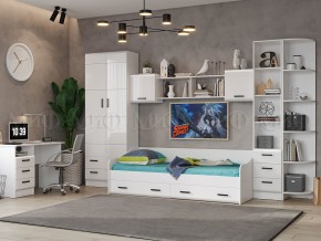 ВЕГА NEW Кровать 900 с настилом ЛДСП (Белый глянец/белый) в Уфе - ufa.mebel24.online | фото 2