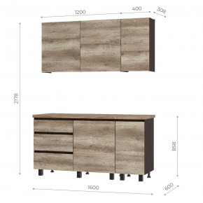 Кухня Энигма 1.6 м (венге/дуб каньон) в Уфе - ufa.mebel24.online | фото 5