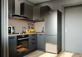 Кухня угловая Антрацит 2200х1000 (Стол. 38мм) в Уфе - ufa.mebel24.online | фото