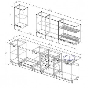 Кухонный гарнитур Бланка 2800 (Стол. 38мм) в Уфе - ufa.mebel24.online | фото 2