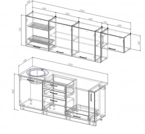 Кухонный гарнитур Лофт 2550 (Стол. 38мм) в Уфе - ufa.mebel24.online | фото 2