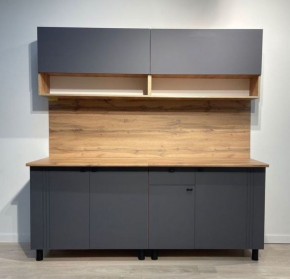 Кухонный гарнитур «Монако» 2.0 м Серия 2 МДФ с фрезеровкой (Дуб Золотой/Графит) в Уфе - ufa.mebel24.online | фото 3