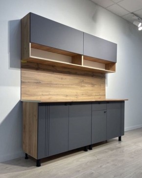 Кухонный гарнитур «Монако» 2.0 м Серия 2 МДФ с фрезеровкой (Дуб Золотой/Графит) в Уфе - ufa.mebel24.online | фото 4