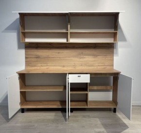 Кухонный гарнитур «Монако» 2.0 м Серия 2 МДФ с фрезеровкой (Дуб Золотой/Графит) в Уфе - ufa.mebel24.online | фото 7