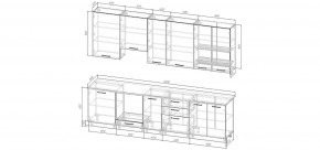 Кухонный гарнитур Санторини 3000 h950 (Стол. 26мм) в Уфе - ufa.mebel24.online | фото 2