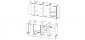 Кухонный гарнитур Смоки 2200 h950 (Стол. 38 мм) в Уфе - ufa.mebel24.online | фото 2