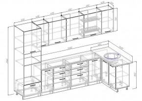 Кухонный гарнитур угловой Антрацит 3200х1400 (Стол. 26мм) в Уфе - ufa.mebel24.online | фото 2