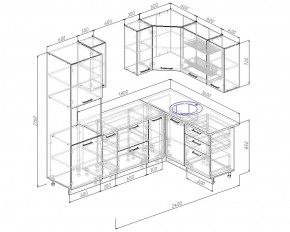 Кухонный гарнитур угловой Бланка 2400х1600 (Стол. 38мм) в Уфе - ufa.mebel24.online | фото 2